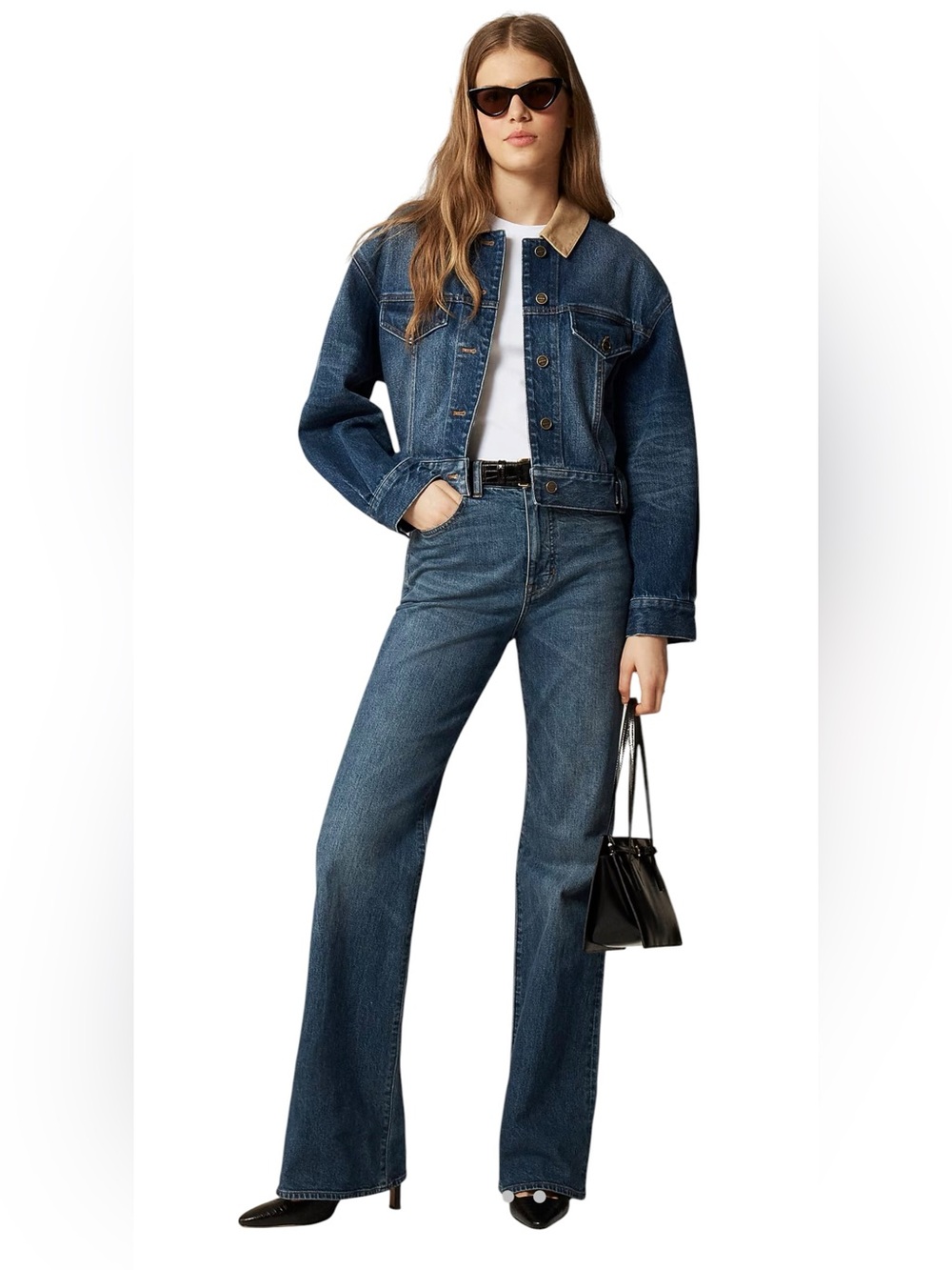 J. Crew Semi Stretch High Rise Flare Jeans Size 27 Medium Wash NWT